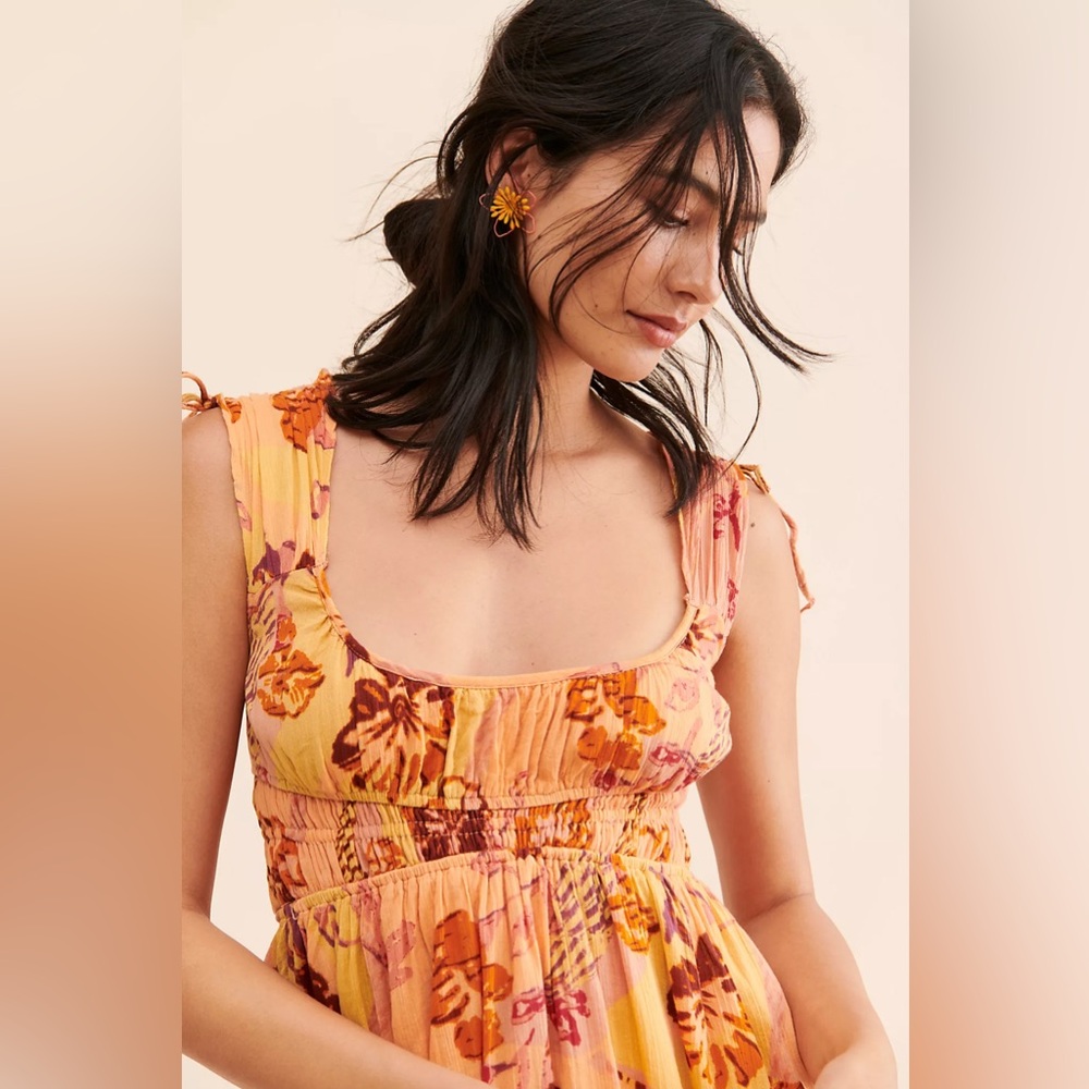 Free People Vernon Floral Tie-Shoulder Mini Dress - Picture 8 of 11